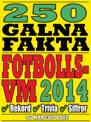 cover image of 250 galna fakta om fotbolls-VM 2014